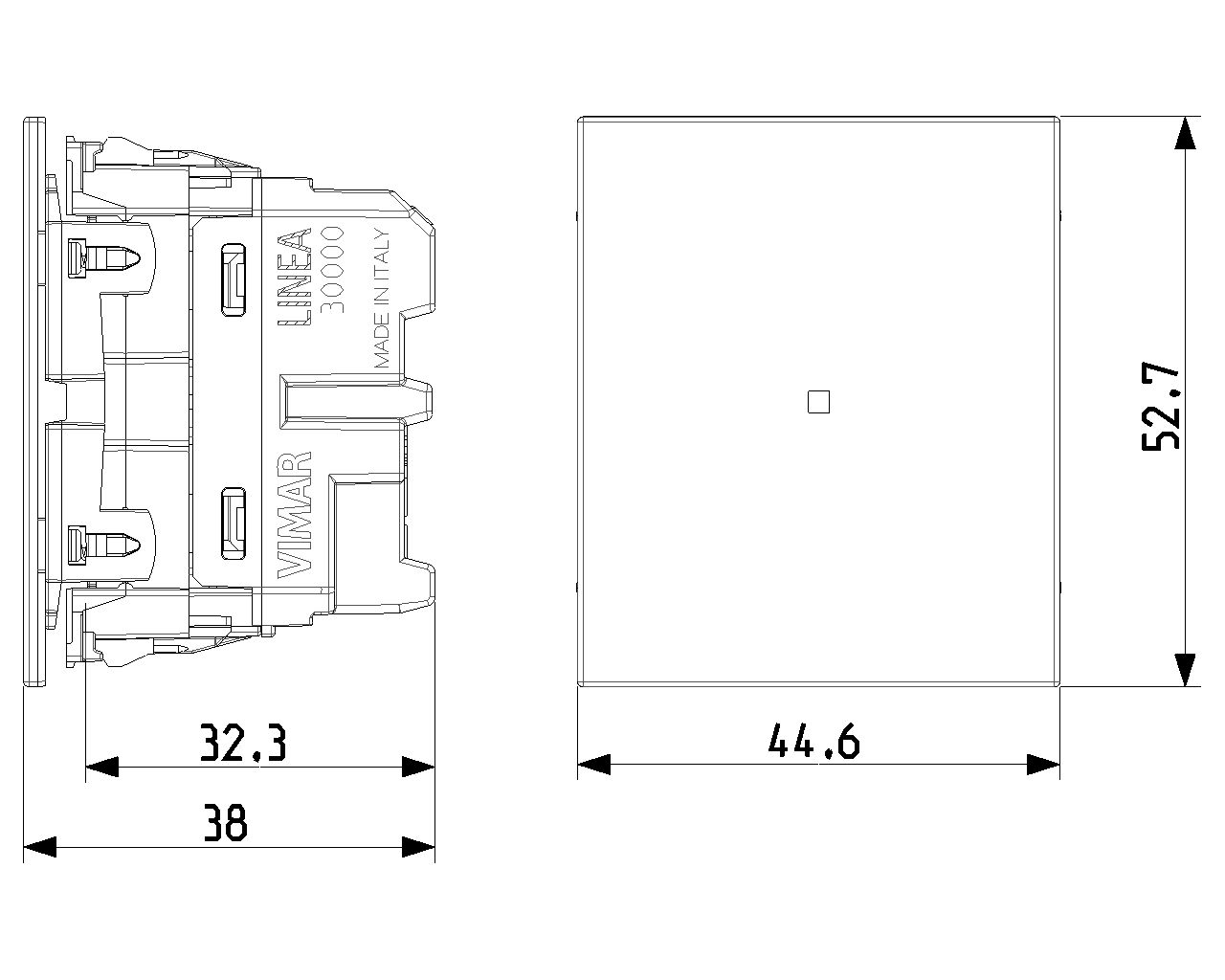 Interruttore 1P 10 AX 250 V~ assiale illuminabile, tasto sostituibile Vimar Linea bianco-nero-canapa 30000A.2B/G/C Interruttore 1P 10 AX 250 V~ assiale illuminabile, tasto sostituibile Vimar Linea bianco-nero-canapa 30000A.2B/G/C